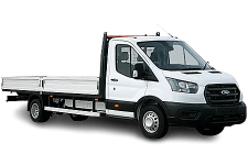 Car Hire Godalming - White Ford Transit Dropside Van - Van hire Godalming